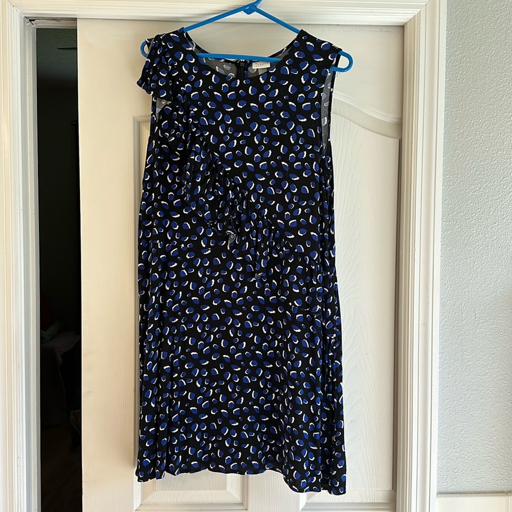 A New Day - black patterned dress